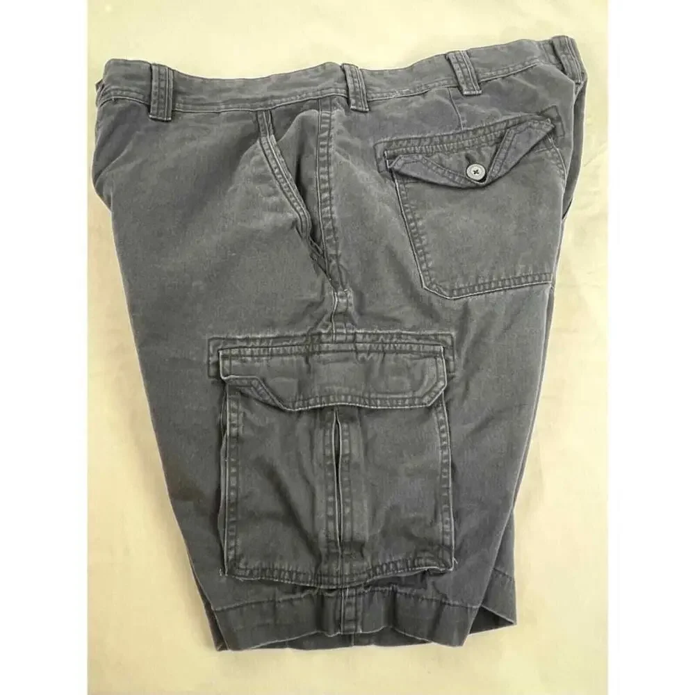 St. John’s Bay Men’s Big and Tall Navy Blue Cargo Shorts 100% Cotton Size 40 EUC